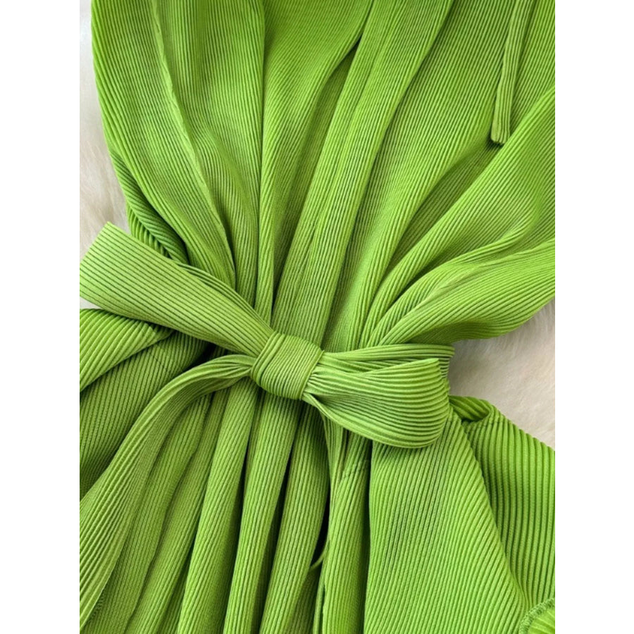 Ruffled Tiered Sleeveless Midi Dress Apparel and Accessories