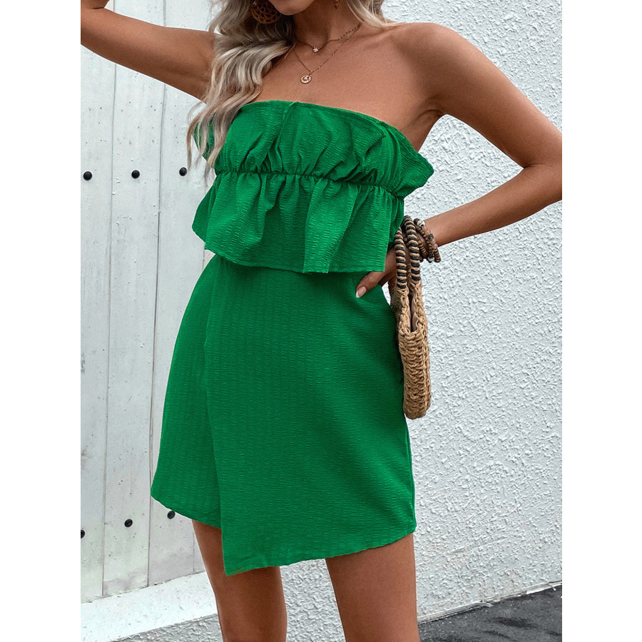 Ruffled Tube Romper Apparel and Accessories