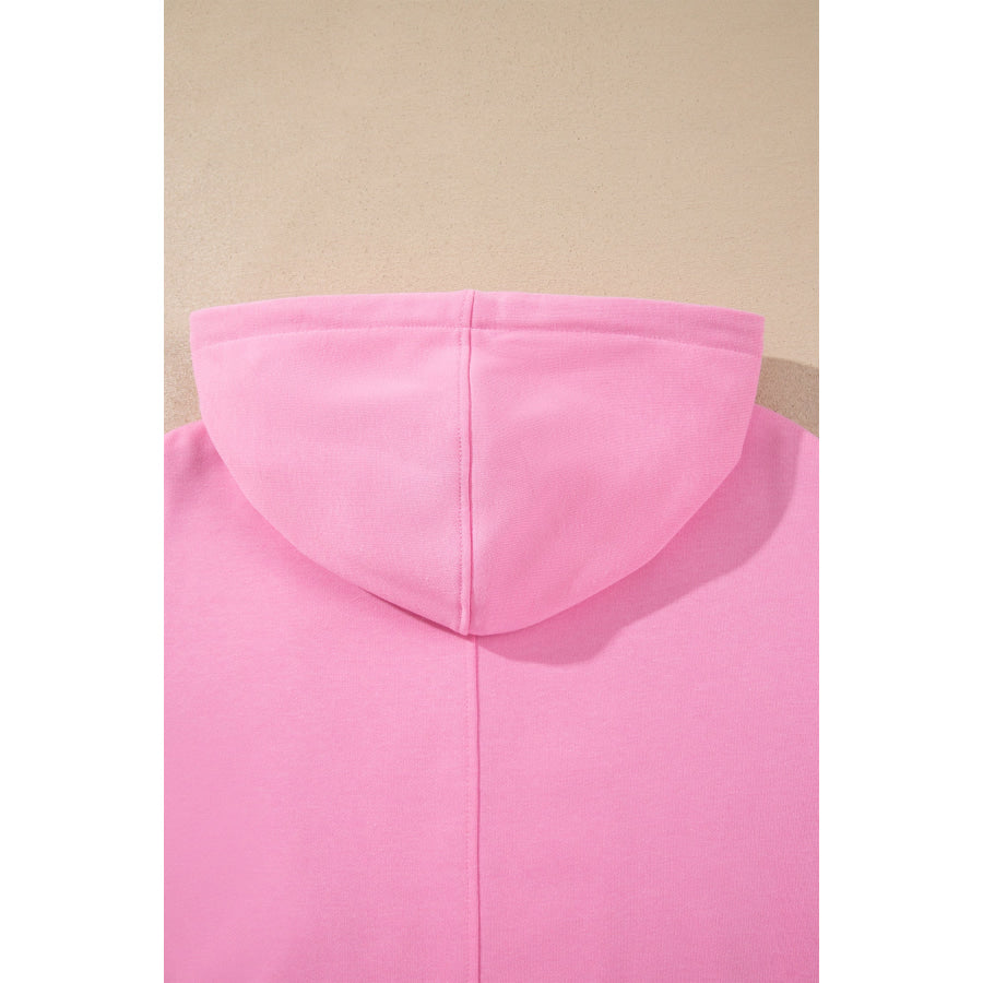 Sachet Pink Zip-up One Piece Long Sleeve Hoodie Tops/Sweatshirts & Hoodies