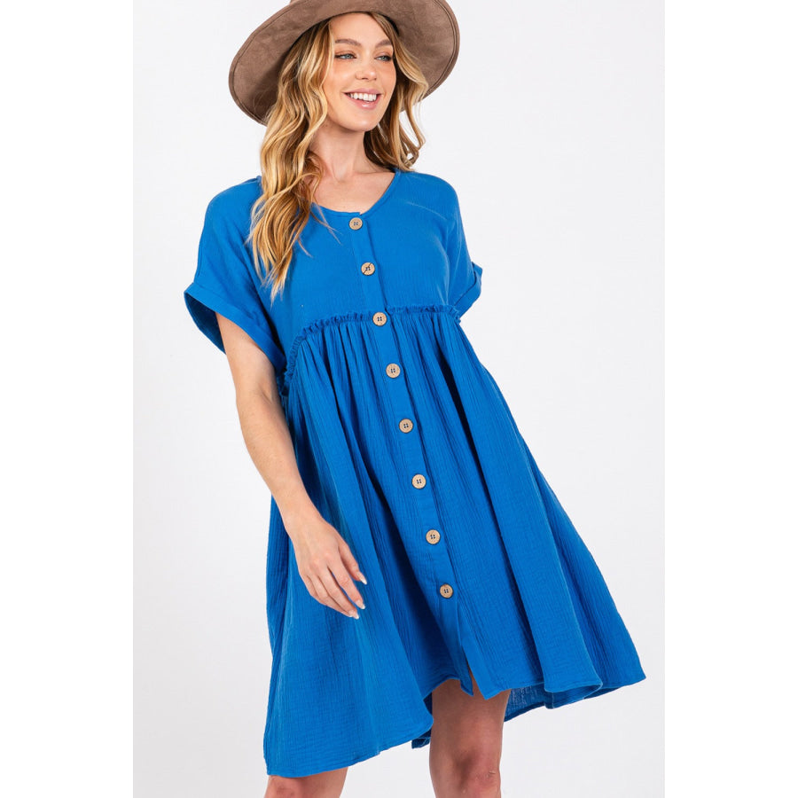 SAGE + FIG Button Up short Sleeve Dress Apparel and Accessories