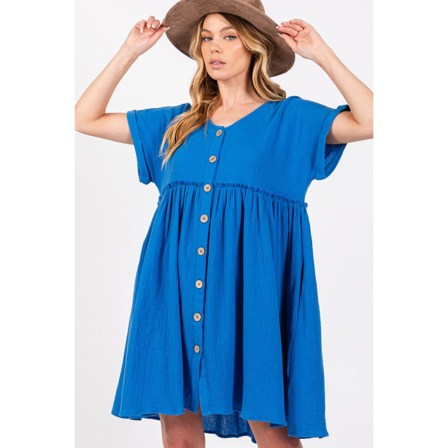 SAGE + FIG Button Up short Sleeve Dress Apparel and Accessories