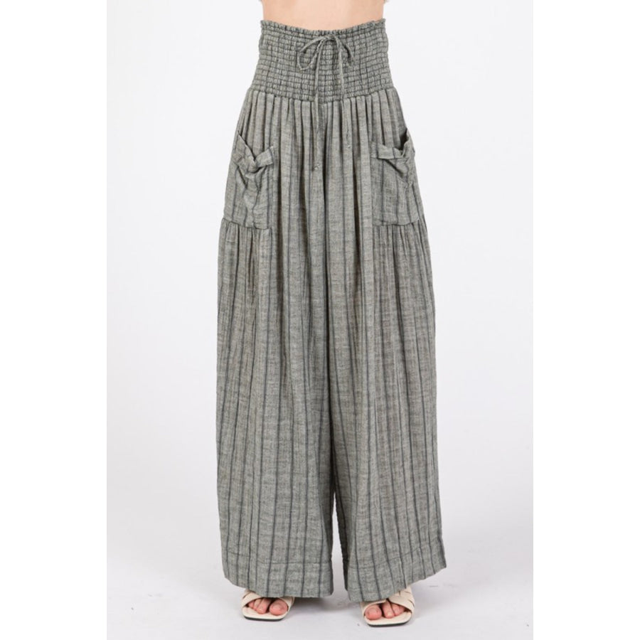 SAGE + FIG Cotton Gauze Wash Stripe Pants Apparel and Accessories