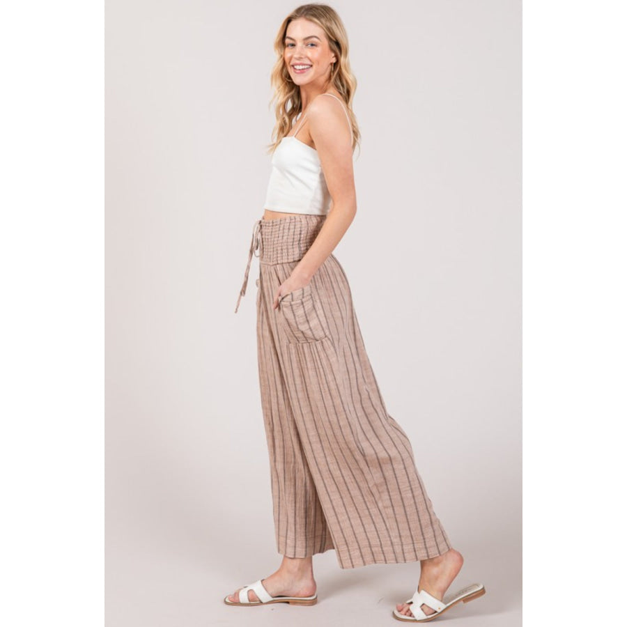 SAGE + FIG Cotton Gauze Wash Stripe Pants Apparel and Accessories