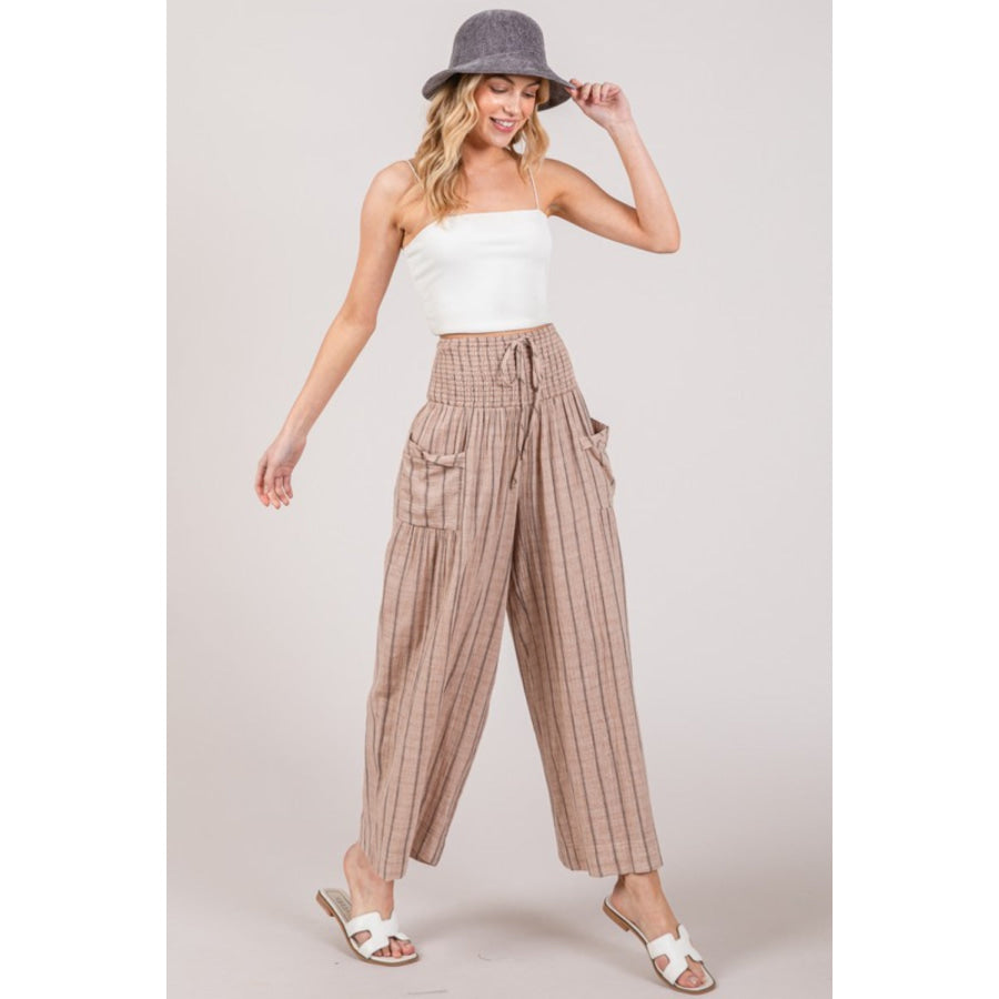 SAGE + FIG Cotton Gauze Wash Stripe Pants Apparel and Accessories