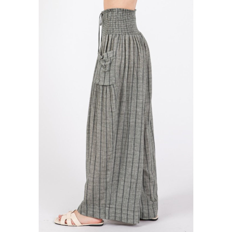 SAGE + FIG Cotton Gauze Wash Stripe Pants Apparel and Accessories