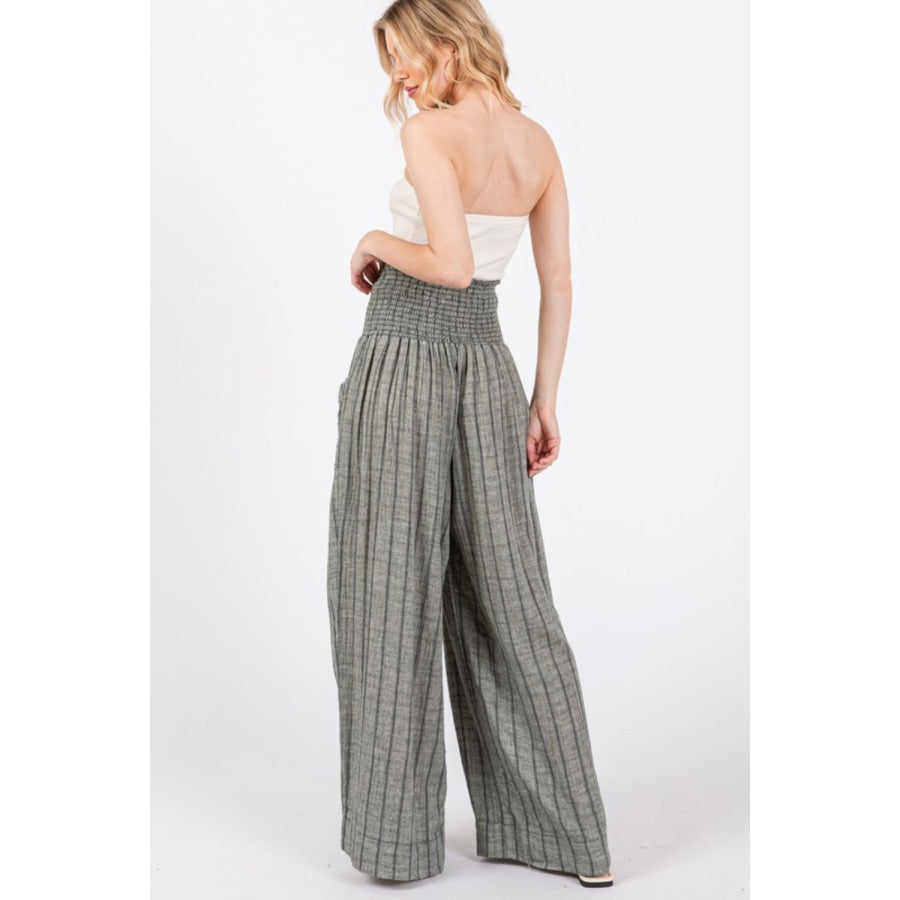 SAGE + FIG Cotton Gauze Wash Stripe Pants Apparel and Accessories