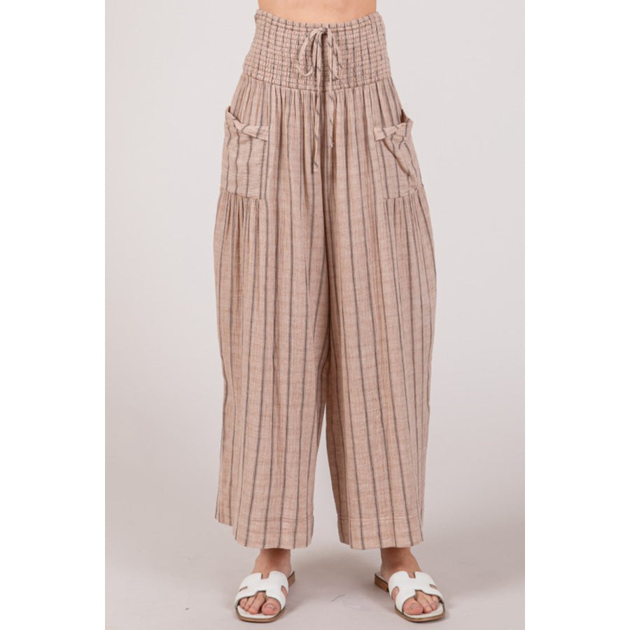 SAGE + FIG Cotton Gauze Wash Stripe Pants Apparel and Accessories