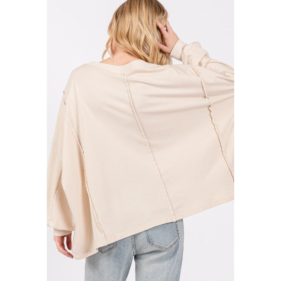 SAGE + FIG Flower Patch Dropped Shoulder Oversize Top Apparel and Accessories