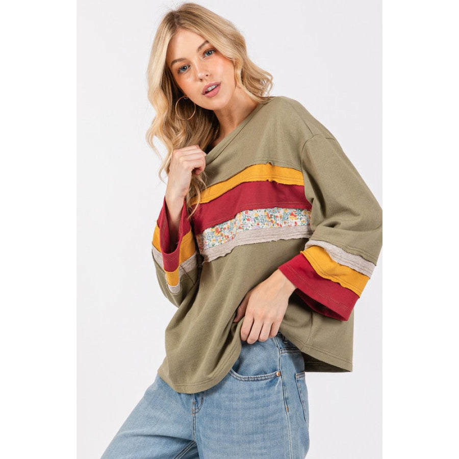 SAGE + FIG French Terry Color Block T-Shirt Apparel and Accessories