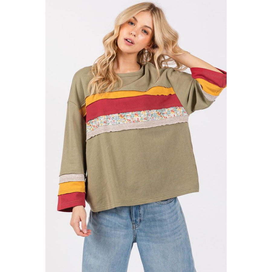 SAGE + FIG French Terry Color Block T-Shirt Apparel and Accessories