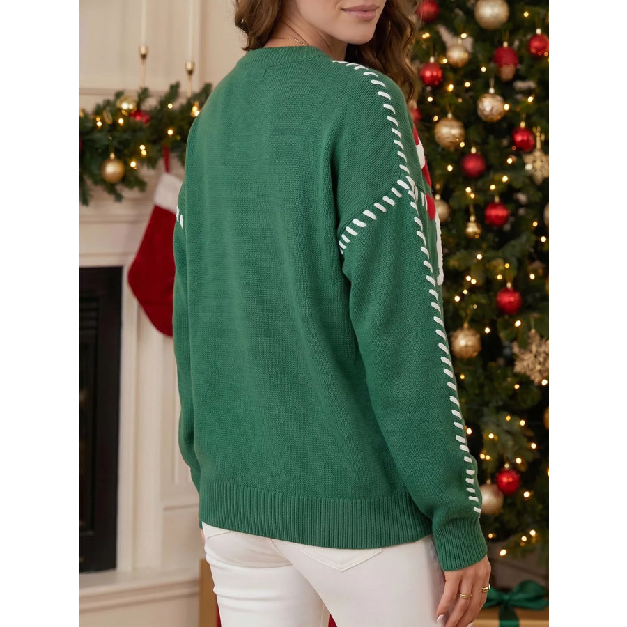 Santa Baby Towel Embroidery Christmas Slogan Pullover Sweater Apparel and Accessories