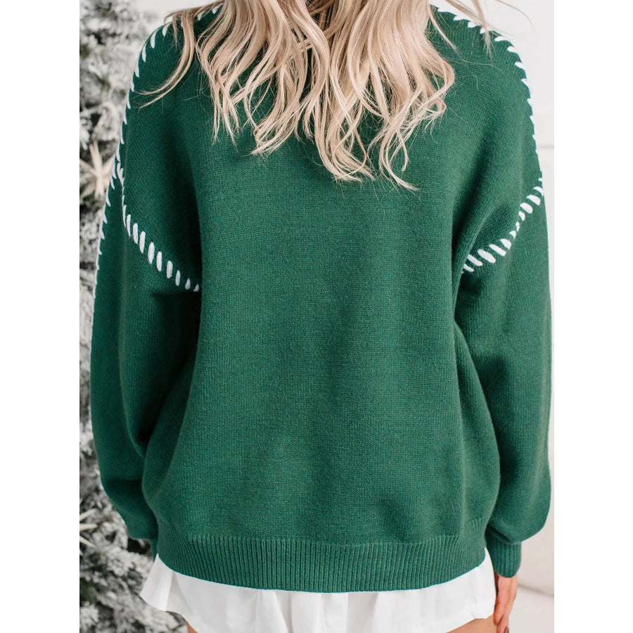 Santa Baby Towel Embroidery Christmas Slogan Pullover Sweater Apparel and Accessories