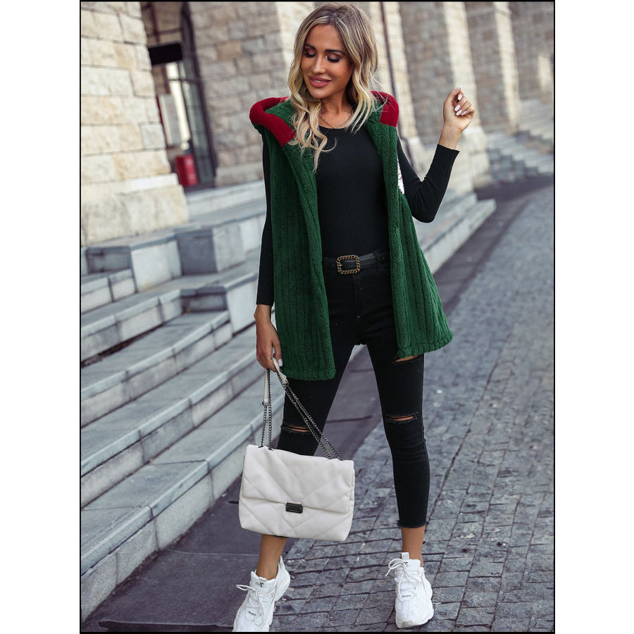 Santa Open Front Hooded Vest Coat Apparel and Accessories