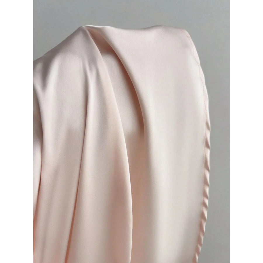 Satin Backless Halter Neck Dress Apparel and Accessories