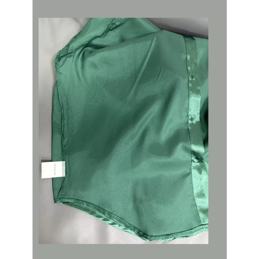 Satin Button-Down Long Sleeve Shirt Apparel and Accessories