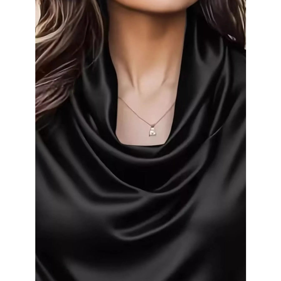 Satin Cowl Neck Blouse Apparel and Accessories