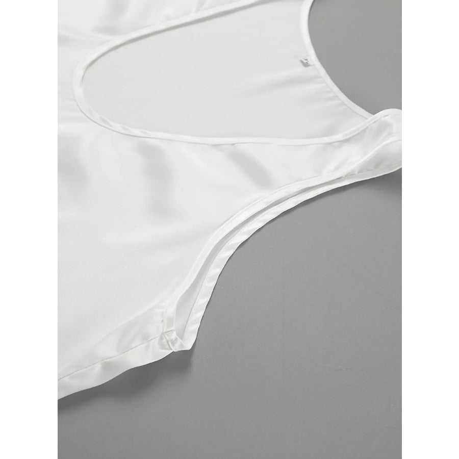 Satin Deep V-Neck Tank Apparel and Accessories
