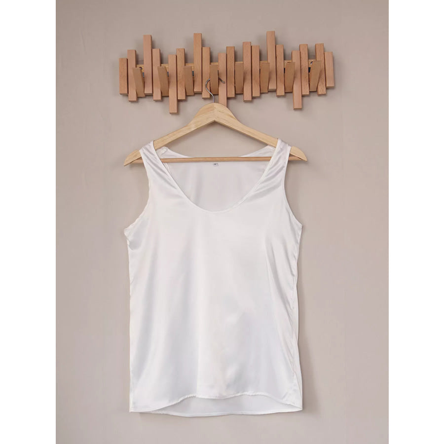 Satin Deep V-Neck Tank Apparel and Accessories