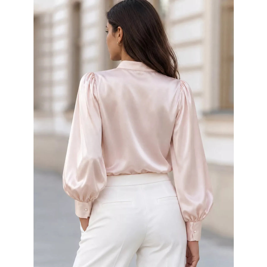 Satin Long Sleeve Shirt Apparel and Accessories