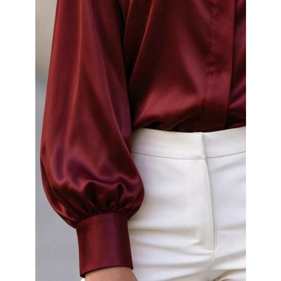 Satin Long Sleeve Shirt Apparel and Accessories