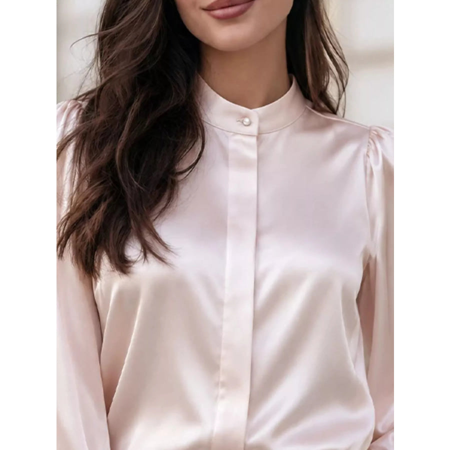 Satin Long Sleeve Shirt Apparel and Accessories