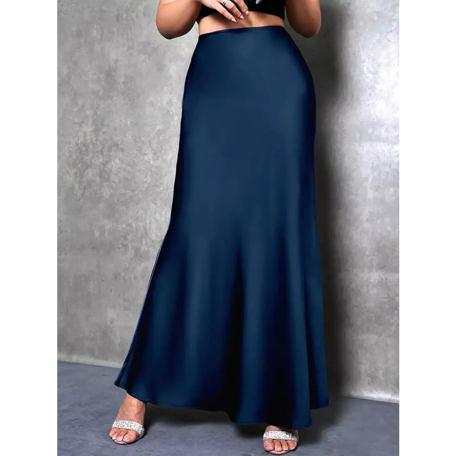 Satin Maxi Skirt Apparel and Accessories