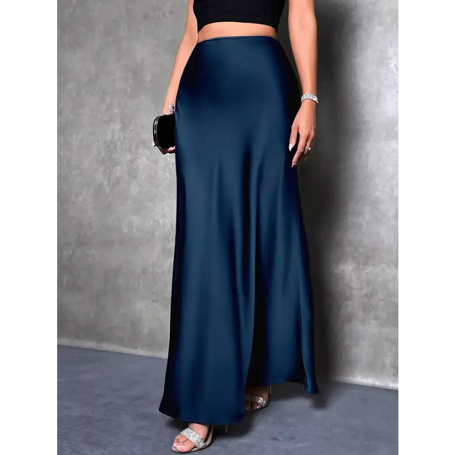 Satin Maxi Skirt Apparel and Accessories