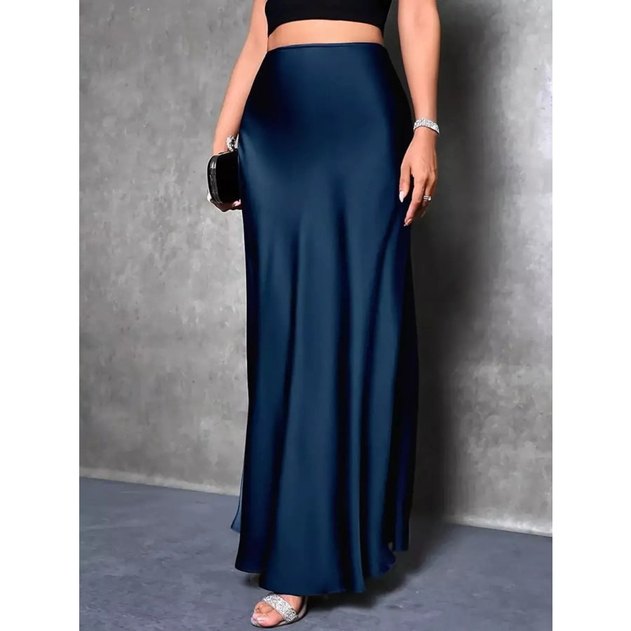 Satin Maxi Skirt Apparel and Accessories