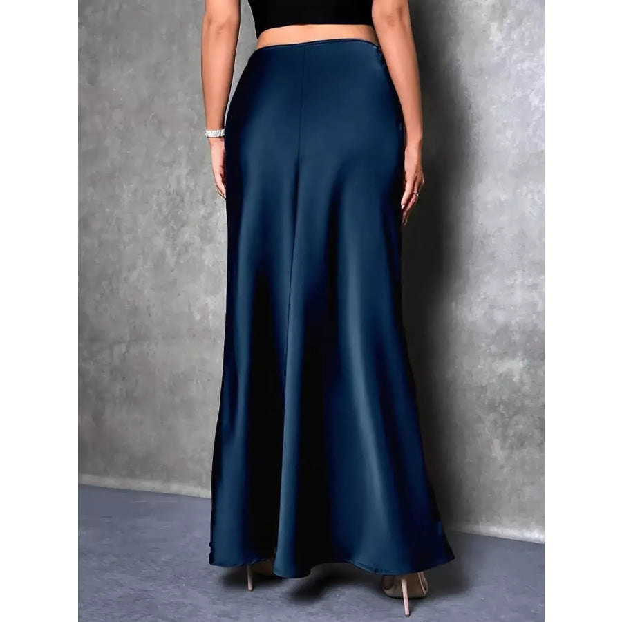 Satin Maxi Skirt Apparel and Accessories