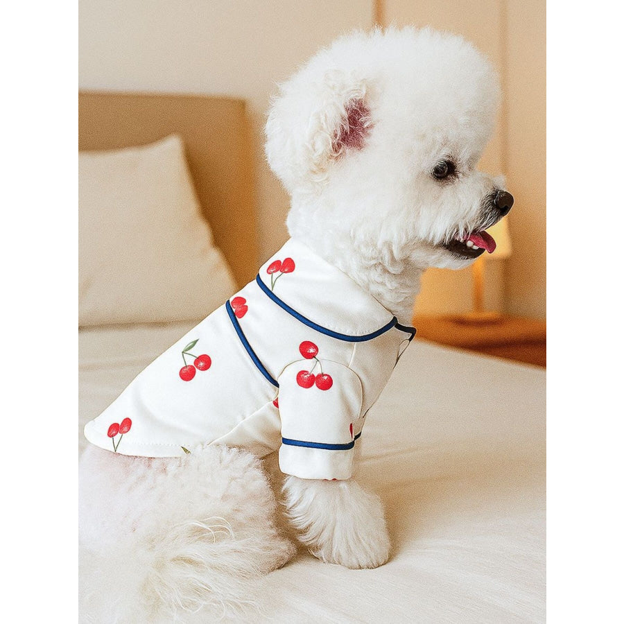 Satin Pet Pajamas with Contrast Piping Apparel and Accessories