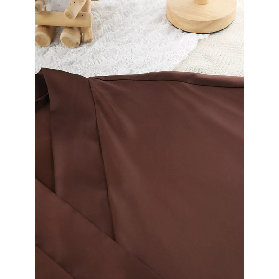 Satin Ruffle-Trim Lounge Nightgown Robe Apparel and Accessories