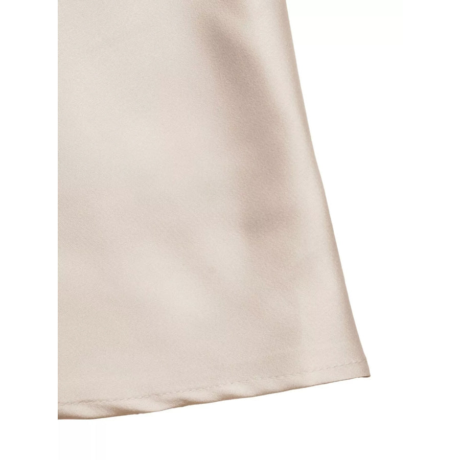 Satin V-Neck Maxi Dress Apparel and Accessories
