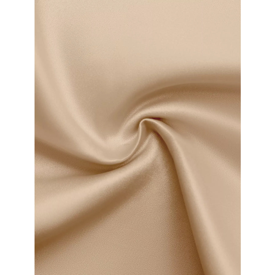Satin Wrap Midi Dress with Pockets Apparel and Accessories