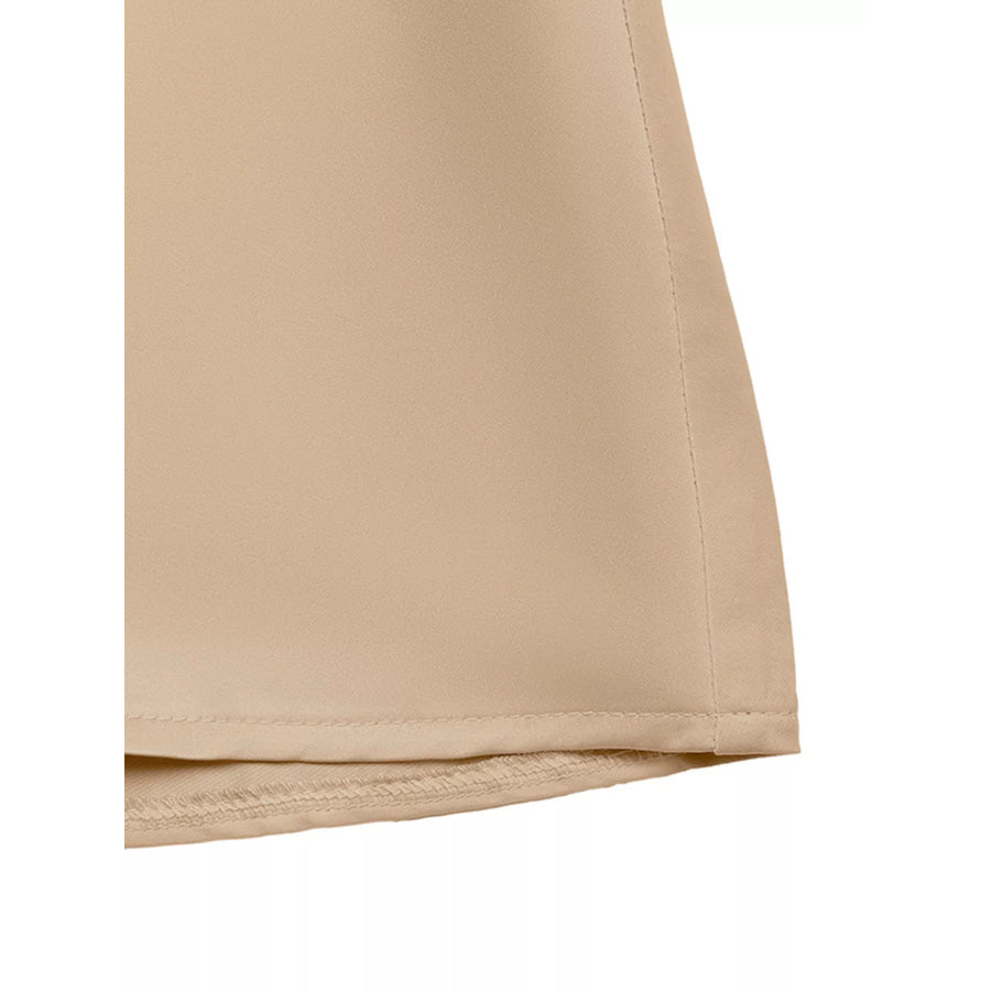 Satin Wrap Midi Dress with Pockets Apparel and Accessories