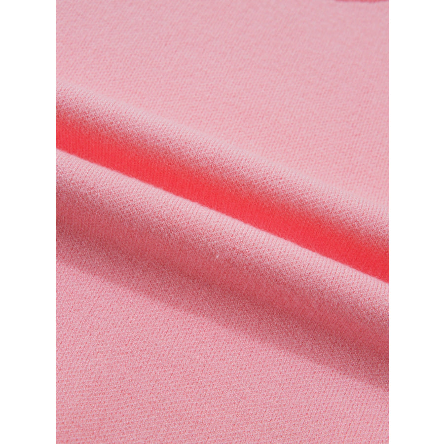 Scalloped Hem 3/4 Sleeve Sweater Top Apparel and Accessories