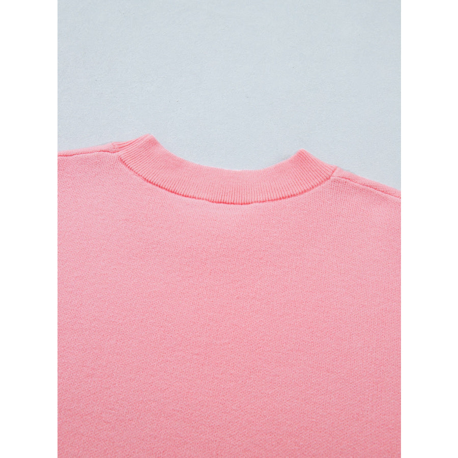 Scalloped Hem 3/4 Sleeve Sweater Top Apparel and Accessories