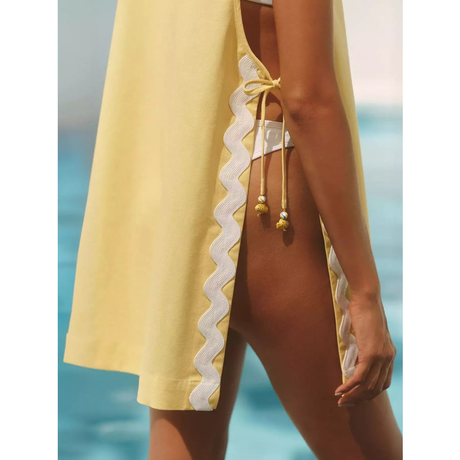 Scalloped Trim Sleeveless Cover-Up Apparel and Accessories
