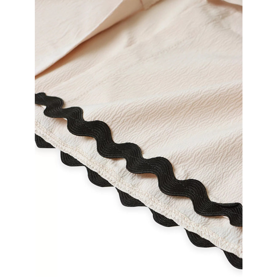 Scalloped Trim Tank and Shorts Set Apparel and Accessories