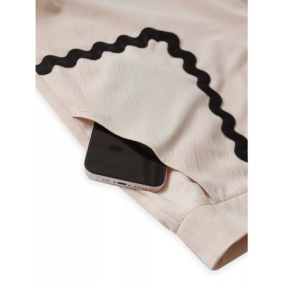 Scalloped Trim Tank and Shorts Set Apparel and Accessories