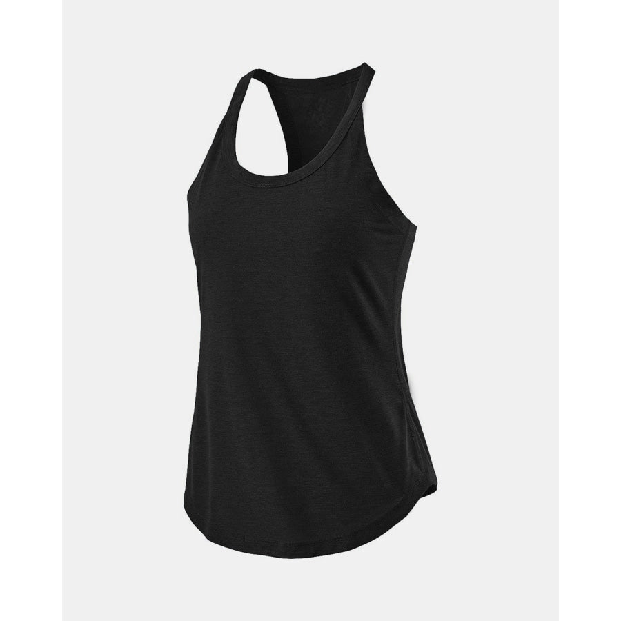 Scoop Neck Active Tank Black / S Apparel and Accessories