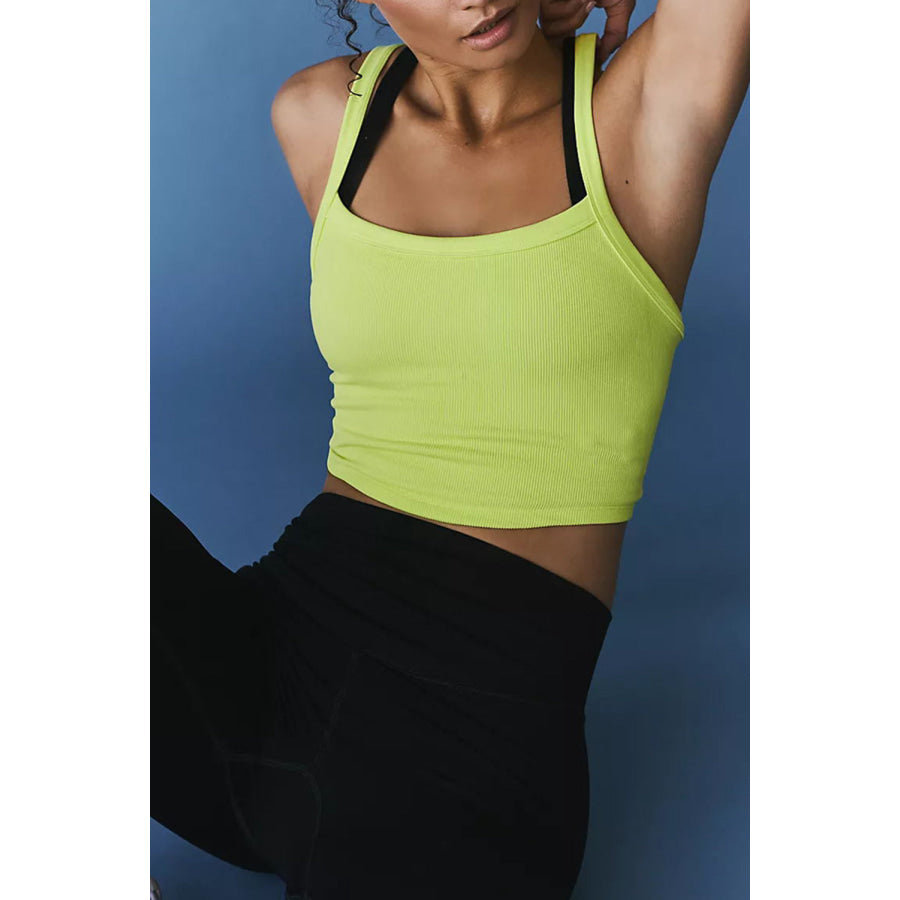 Scoop Neck Active Tank Chartreuse / S Apparel and Accessories