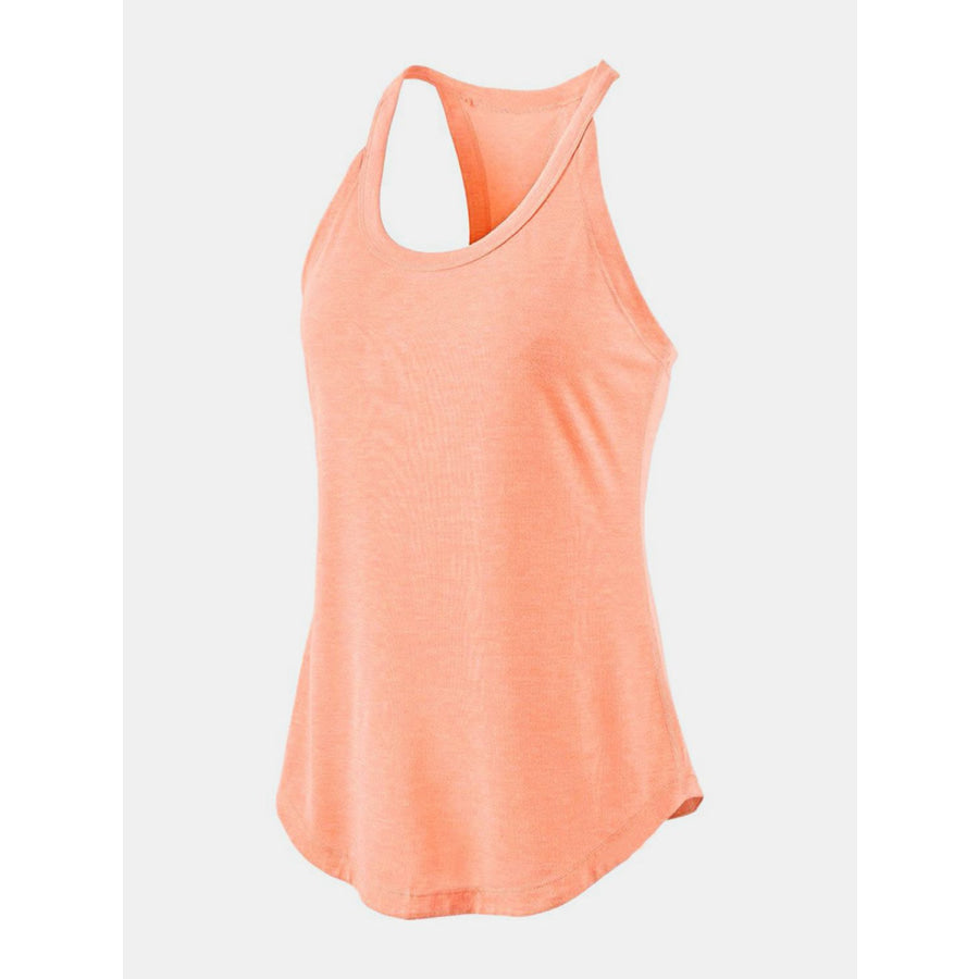 Scoop Neck Active Tank Coral / S Apparel and Accessories