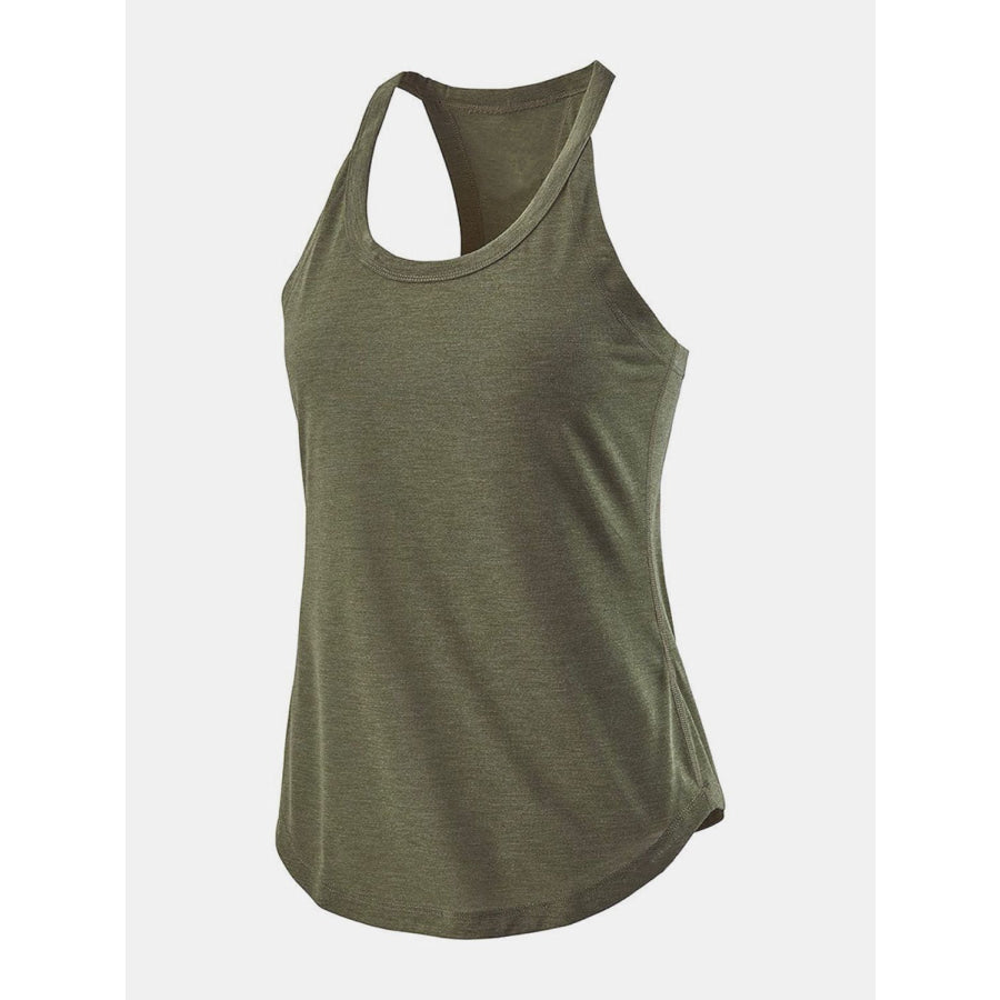 Scoop Neck Active Tank Moss / S Apparel and Accessories