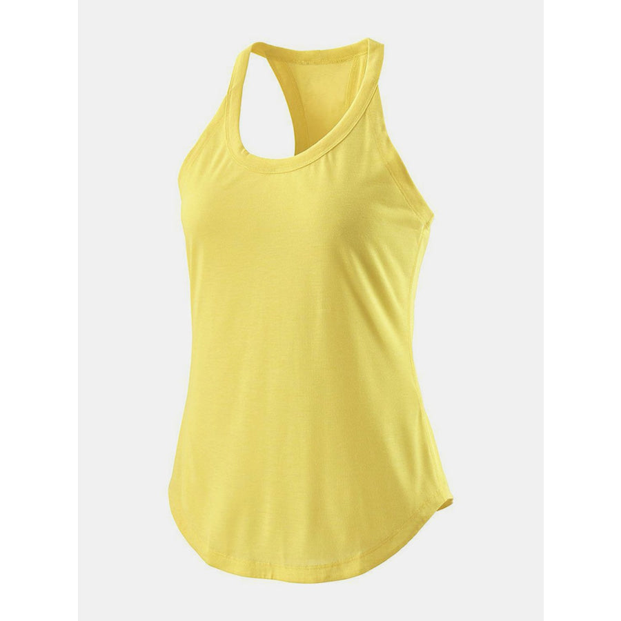 Scoop Neck Active Tank True Yellow / S Apparel and Accessories