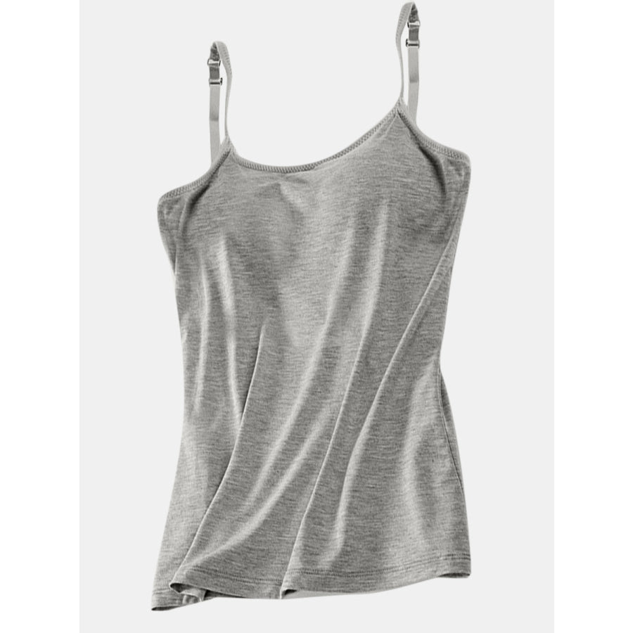 Scoop Neck Adjustable Strap Cami Apparel and Accessories