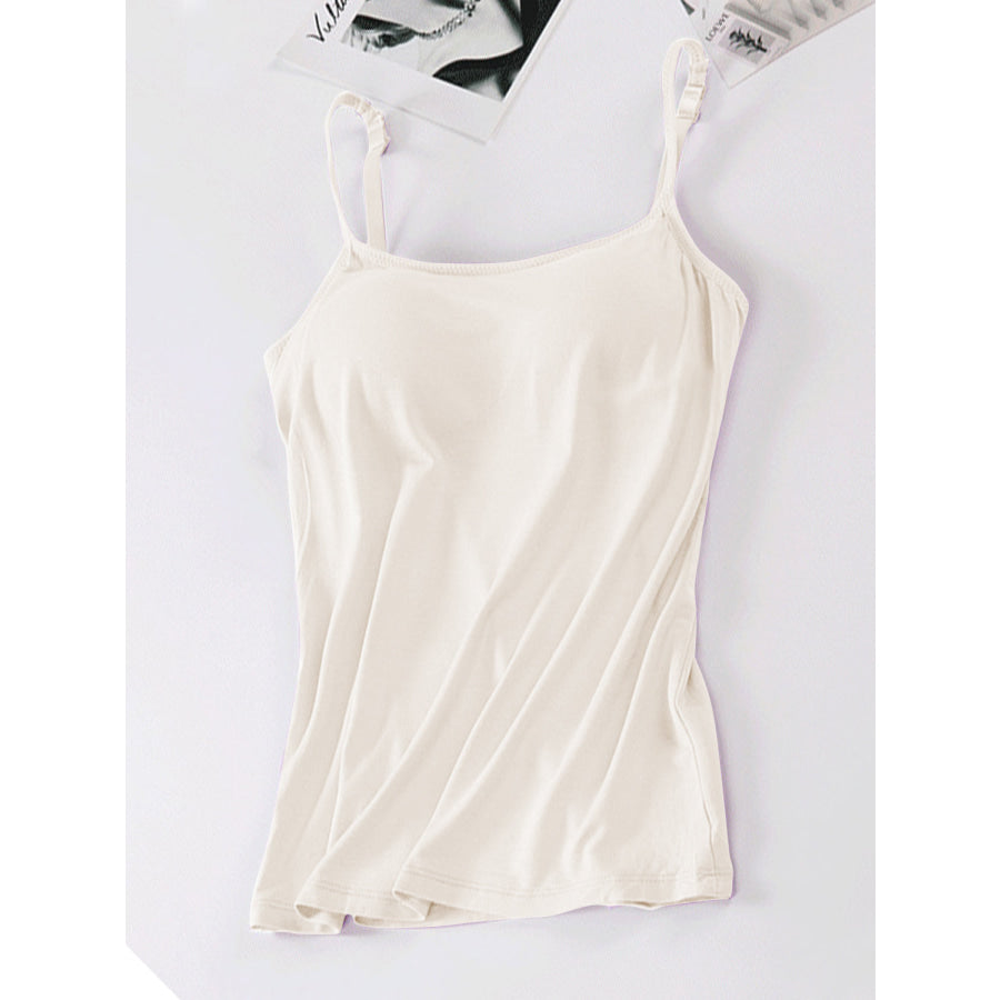 Scoop Neck Adjustable Strap Cami Apparel and Accessories