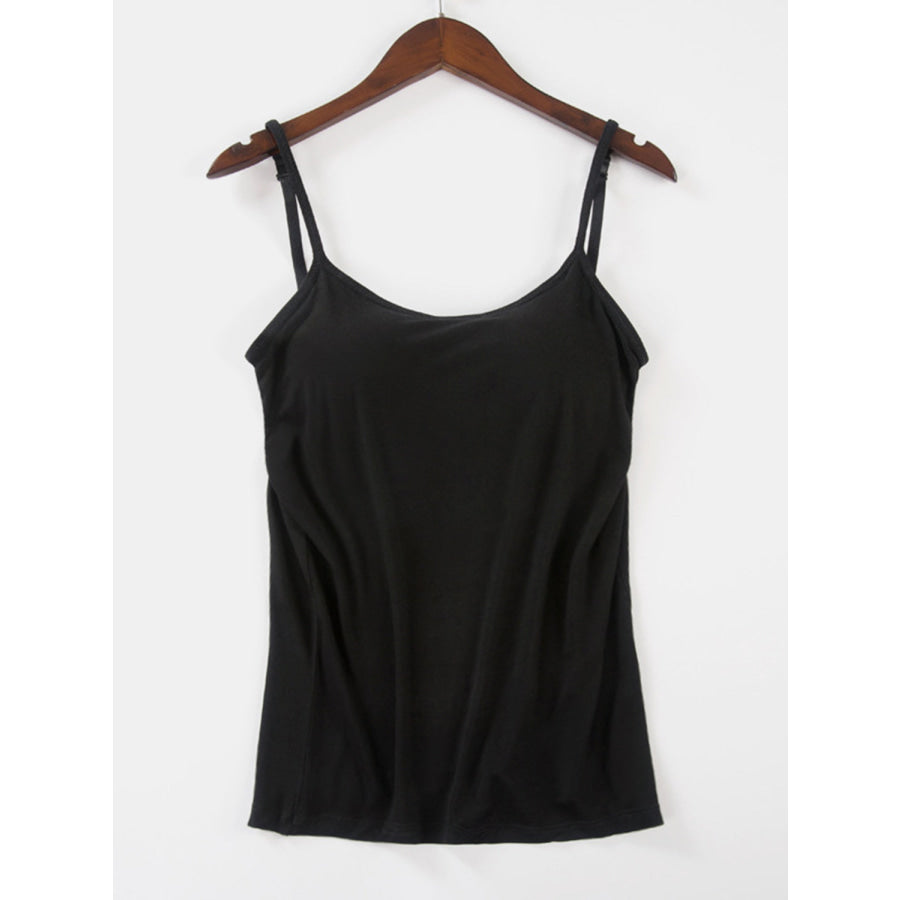 Scoop Neck Adjustable Strap Cami Apparel and Accessories