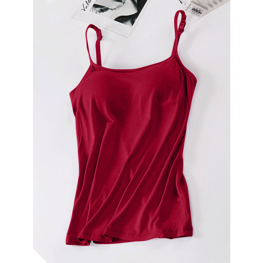 Scoop Neck Adjustable Strap Cami Apparel and Accessories