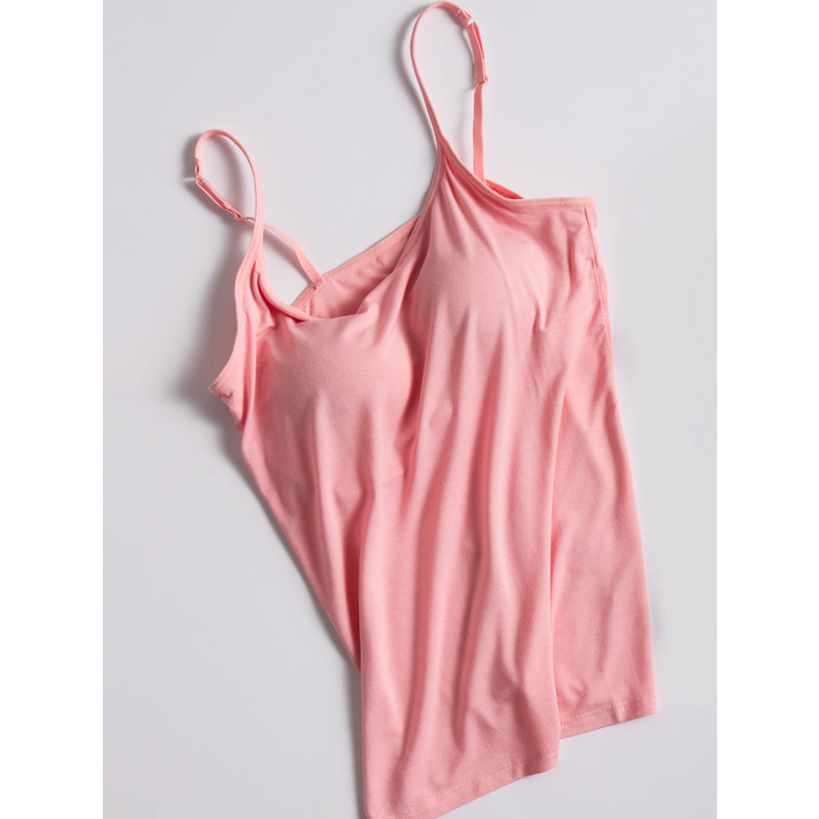 Scoop Neck Adjustable Strap Cami Apparel and Accessories