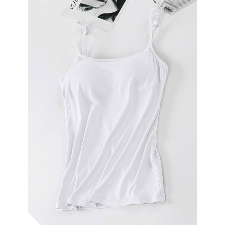 Scoop Neck Adjustable Strap Cami Apparel and Accessories